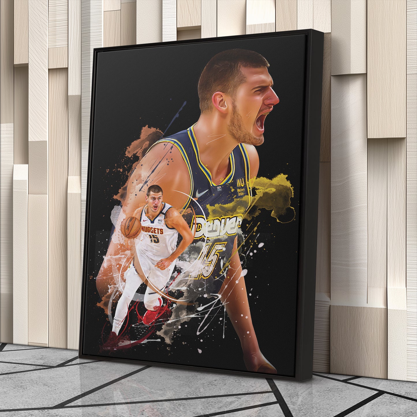 Nikola Jokić Nuggets Canvas Print | Denver Basketball Wall Art