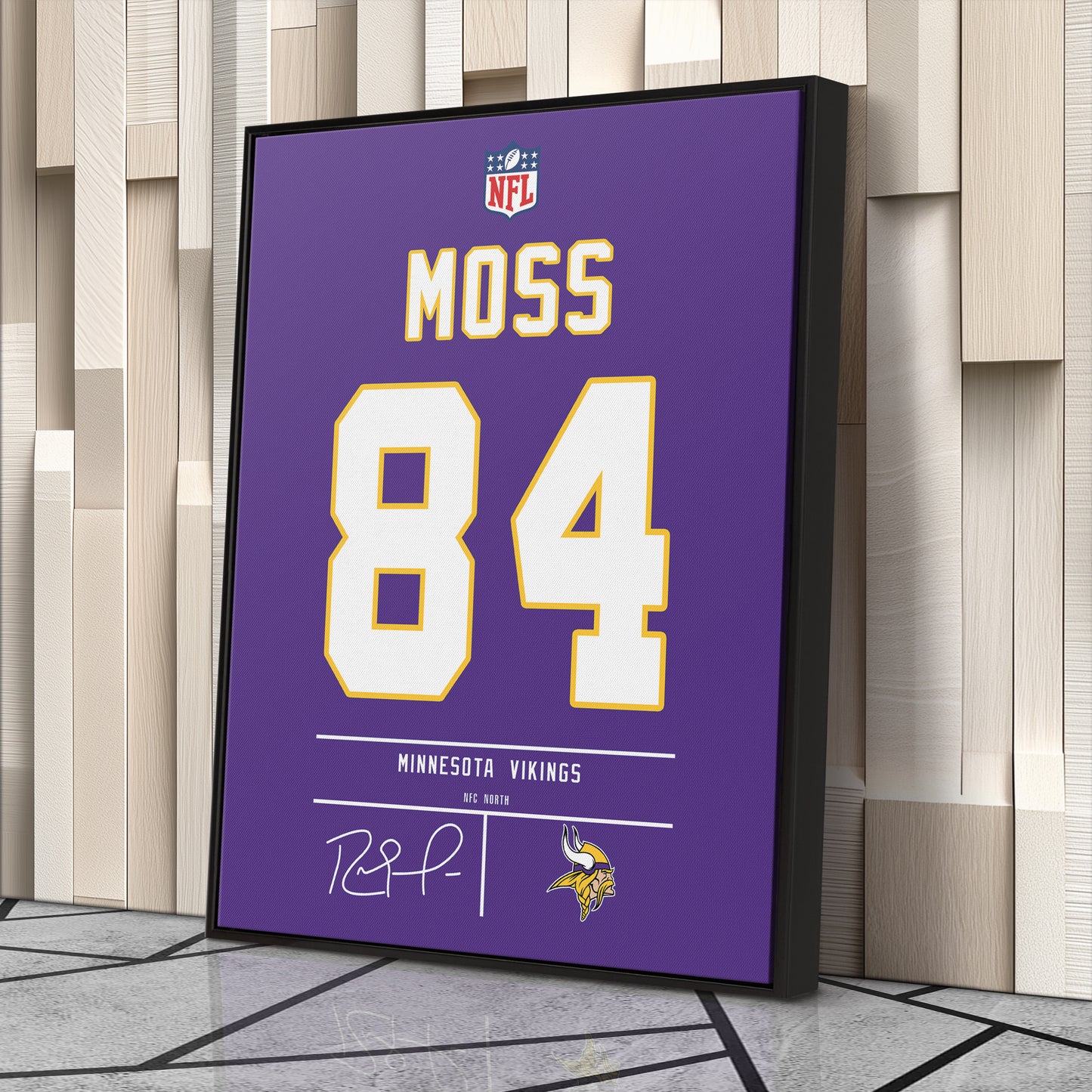 Randy Moss Vikings Jersey Canvas Print | Wall Art Decor