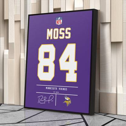 Randy Moss Vikings Jersey Canvas Print | Wall Art Decor