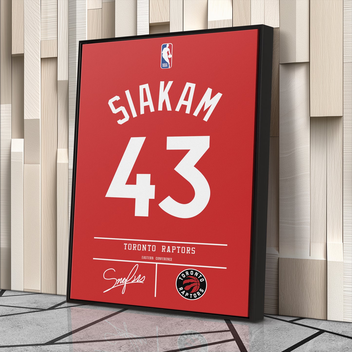 Pascal Siakam Raptors Jersey Canvas Print | Wall Art Decor