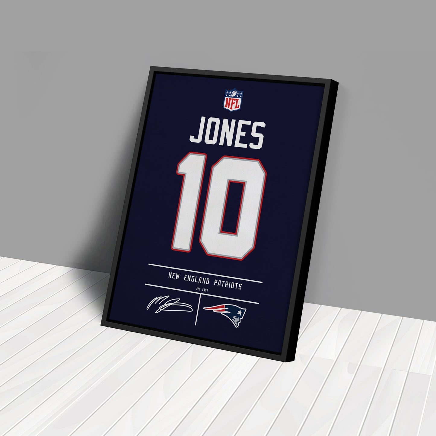 Mac Jones Patriots Jersey Canvas Print | Wall Art Decor