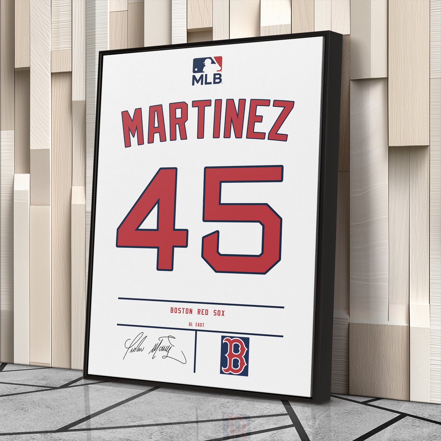 Pedro Martínez Red Sox Jersey Canvas Print | Wall Art Decor