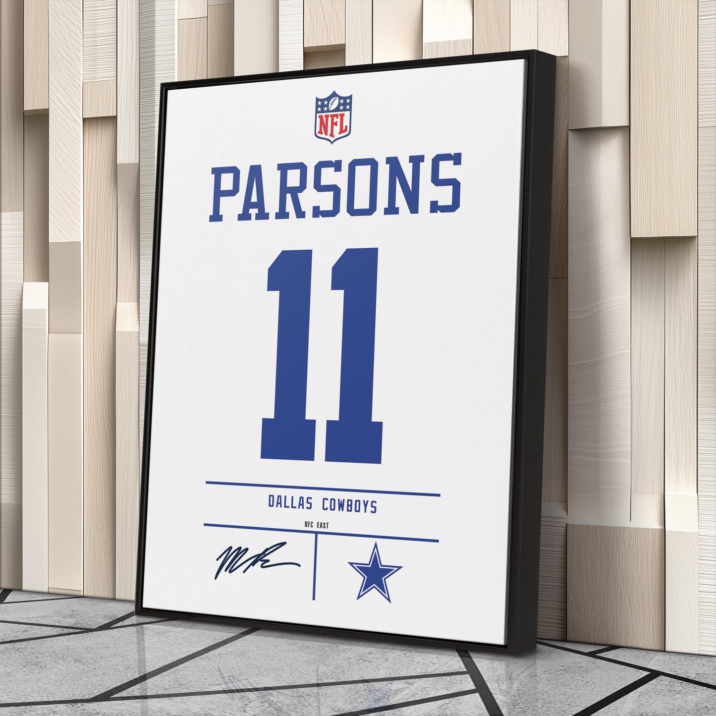 Micah Parsons Cowboys Jersey Canvas Print | Wall Art Decor