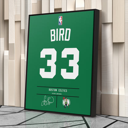 Larry Bird Celtics Jersey Canvas Print | Wall Art Decor