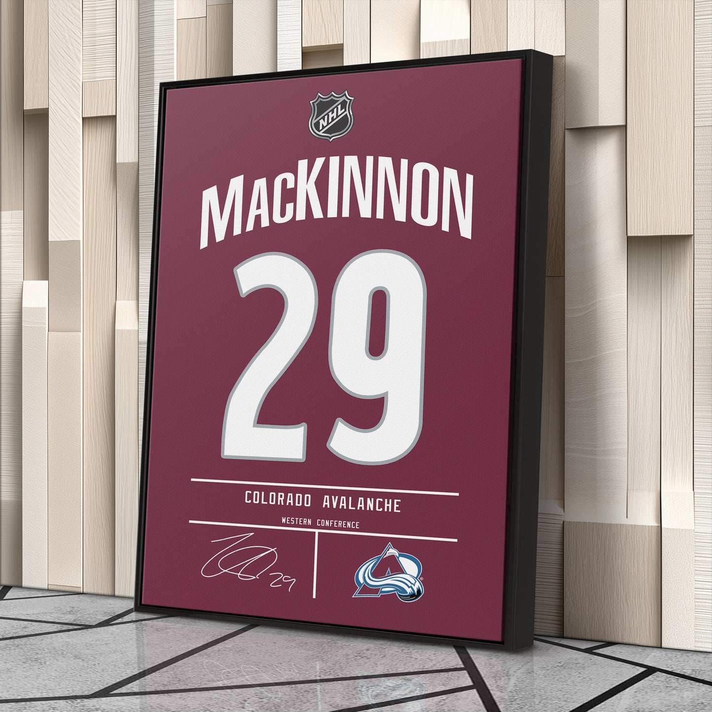 Nathan MacKinnon Avalanche Jersey Canvas Print | Wall Art Decor