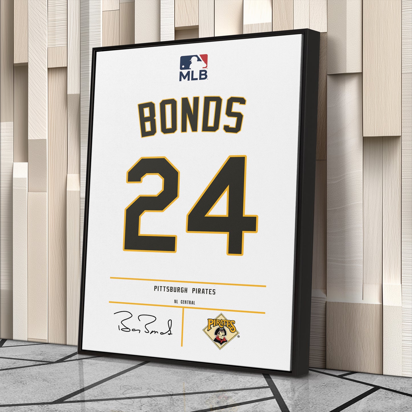 Barry Bonds Pirates Jersey Canvas Print | Wall Art Decor