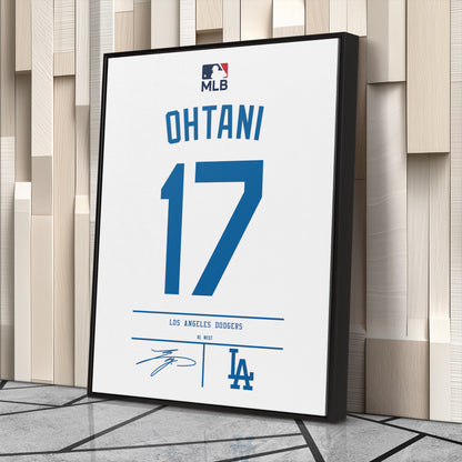 Shohei Ohtani Dodgers Jersey Canvas Print | Wall Art Decor