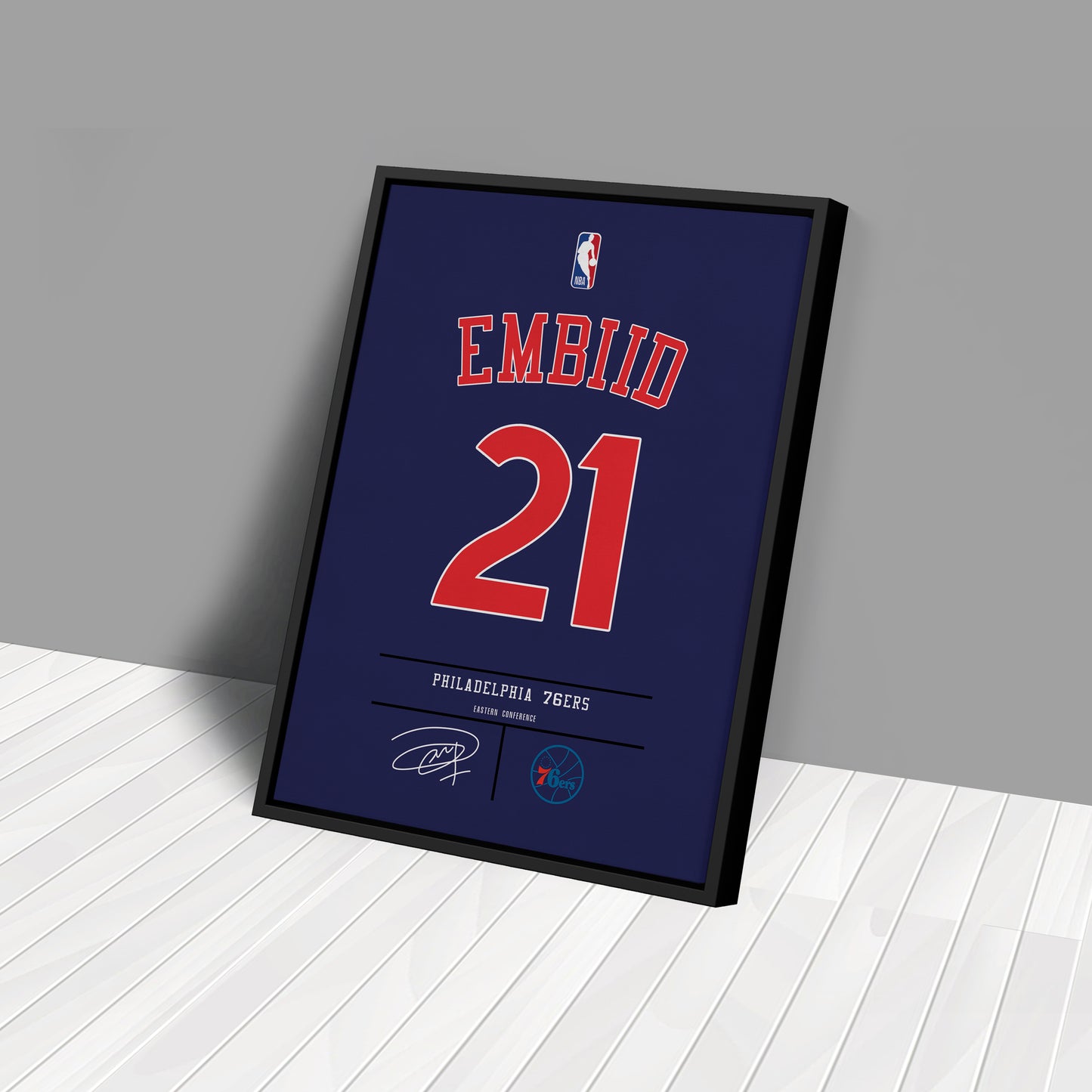 Joel Embiid 76ers Jersey Canvas Print | Wall Art Decor