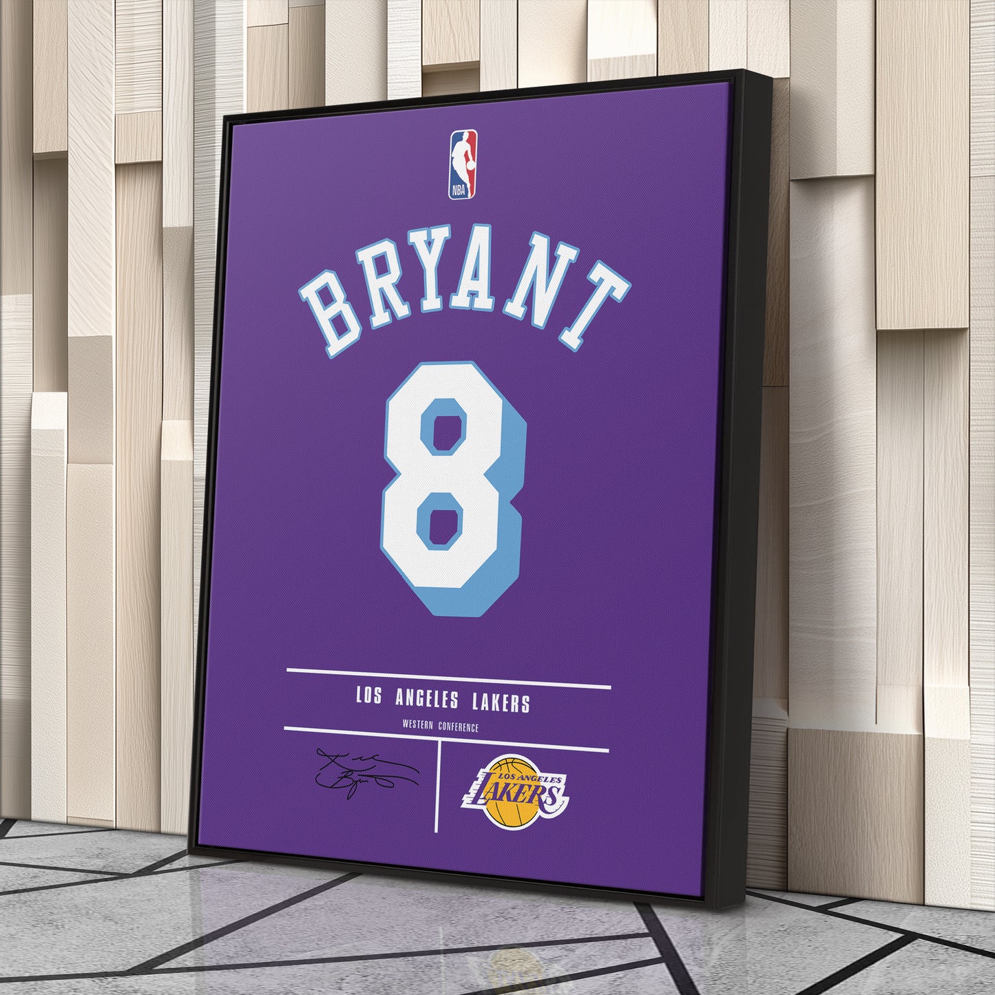 Kobe Bryant Purple Lakers Jersey Canvas Print | Wall Art Decor