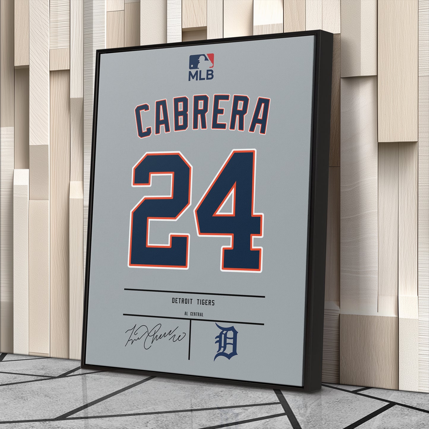 Miguel Cabrera Tigers Jersey Canvas Print | Wall Art Decor