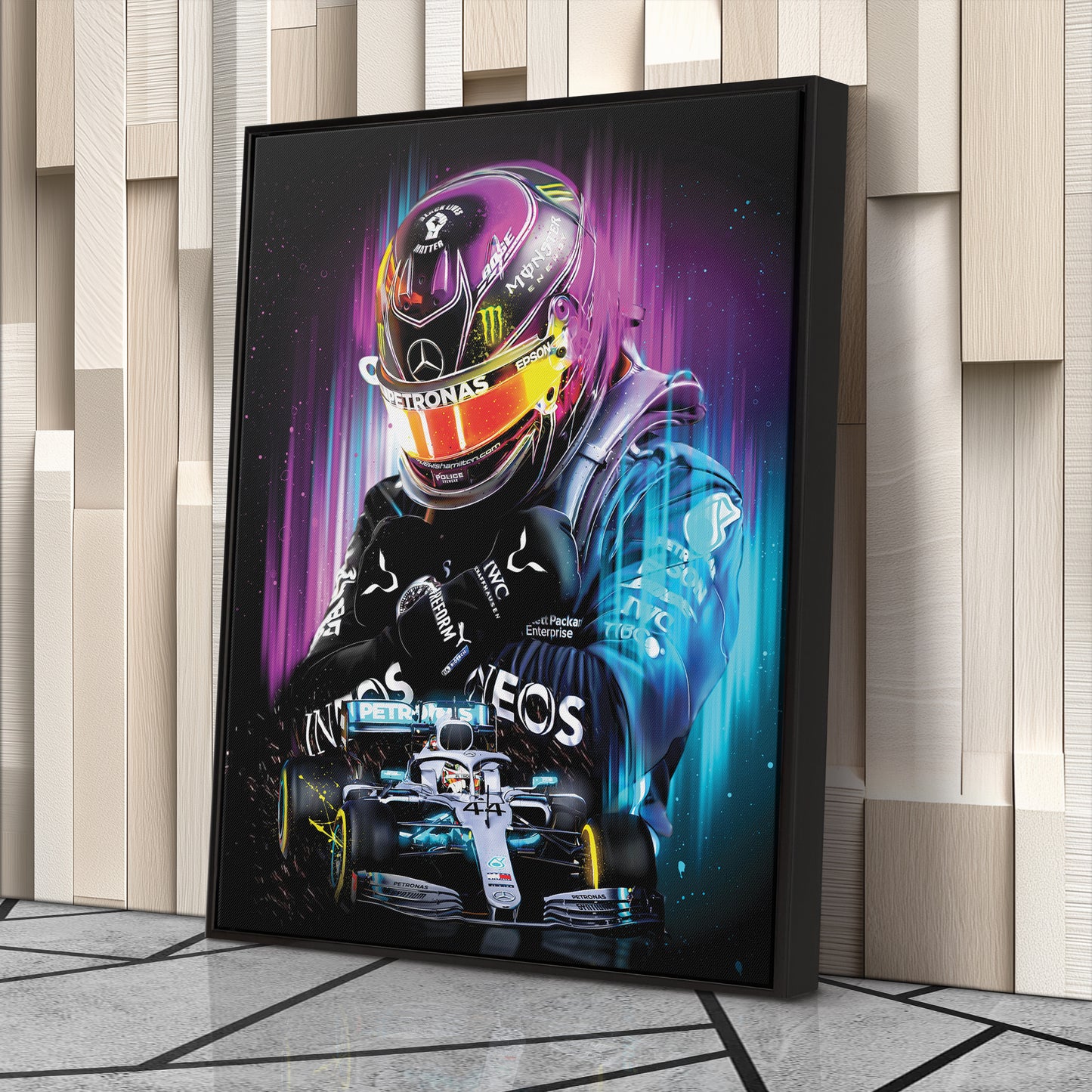 Lewis Hamilton Mercedes-AMG Petronas Canvas Print | F1 Champion Wall Art