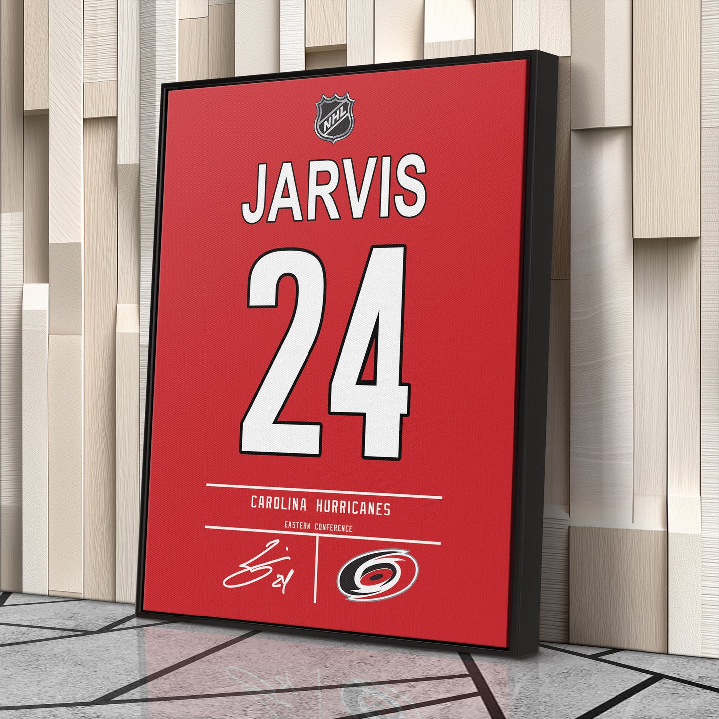 Seth Jarvis Hurricanes Jersey Canvas Print | Wall Art Decor