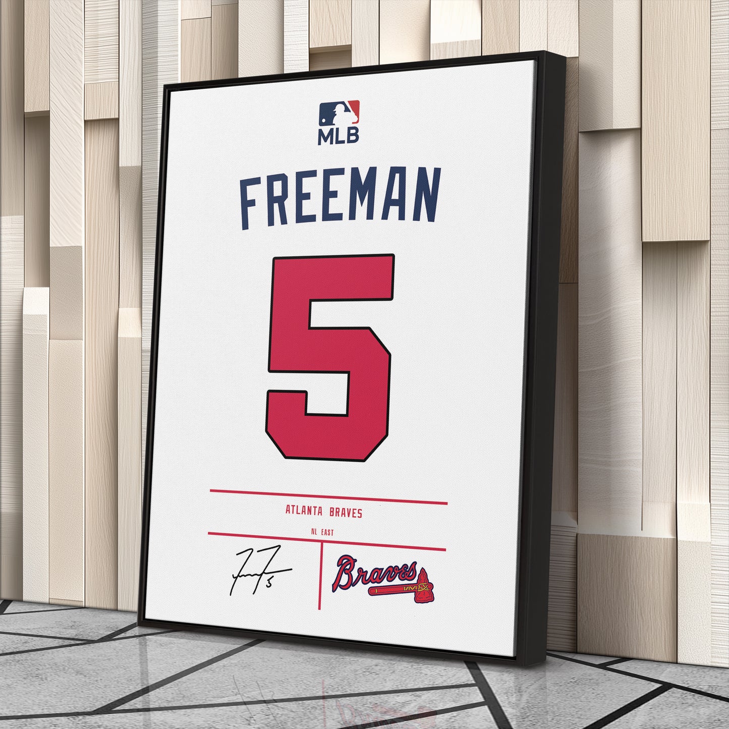 Freddie Freeman Braves Jersey Canvas Print | Wall Art Decor