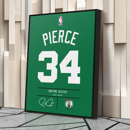 Paul Pierce Boston Celtics Jersey Canvas Wall Art