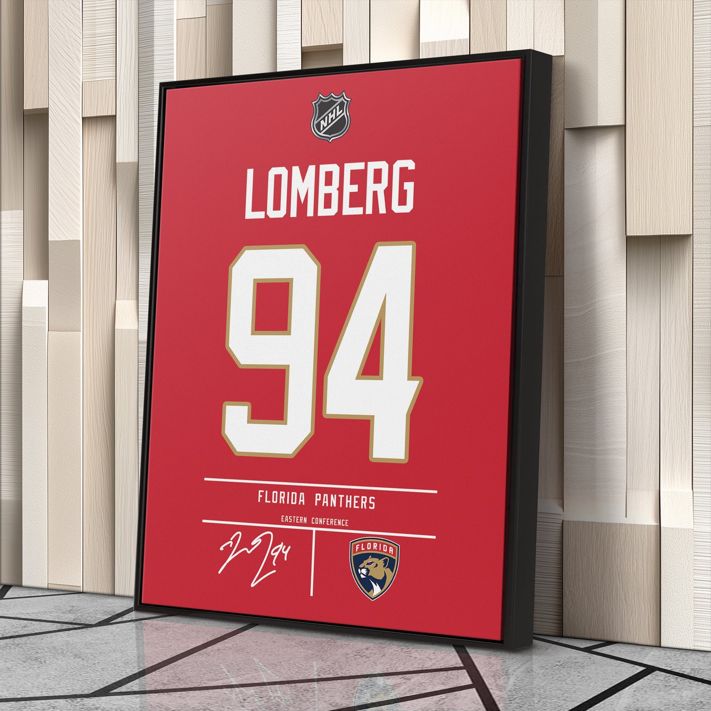 Ryan Lomberg Panthers Jersey Canvas Print | Wall Art Decor