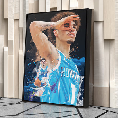 LaMelo Ball Hornets Canvas Print | Charlotte Basketball Wall Art
