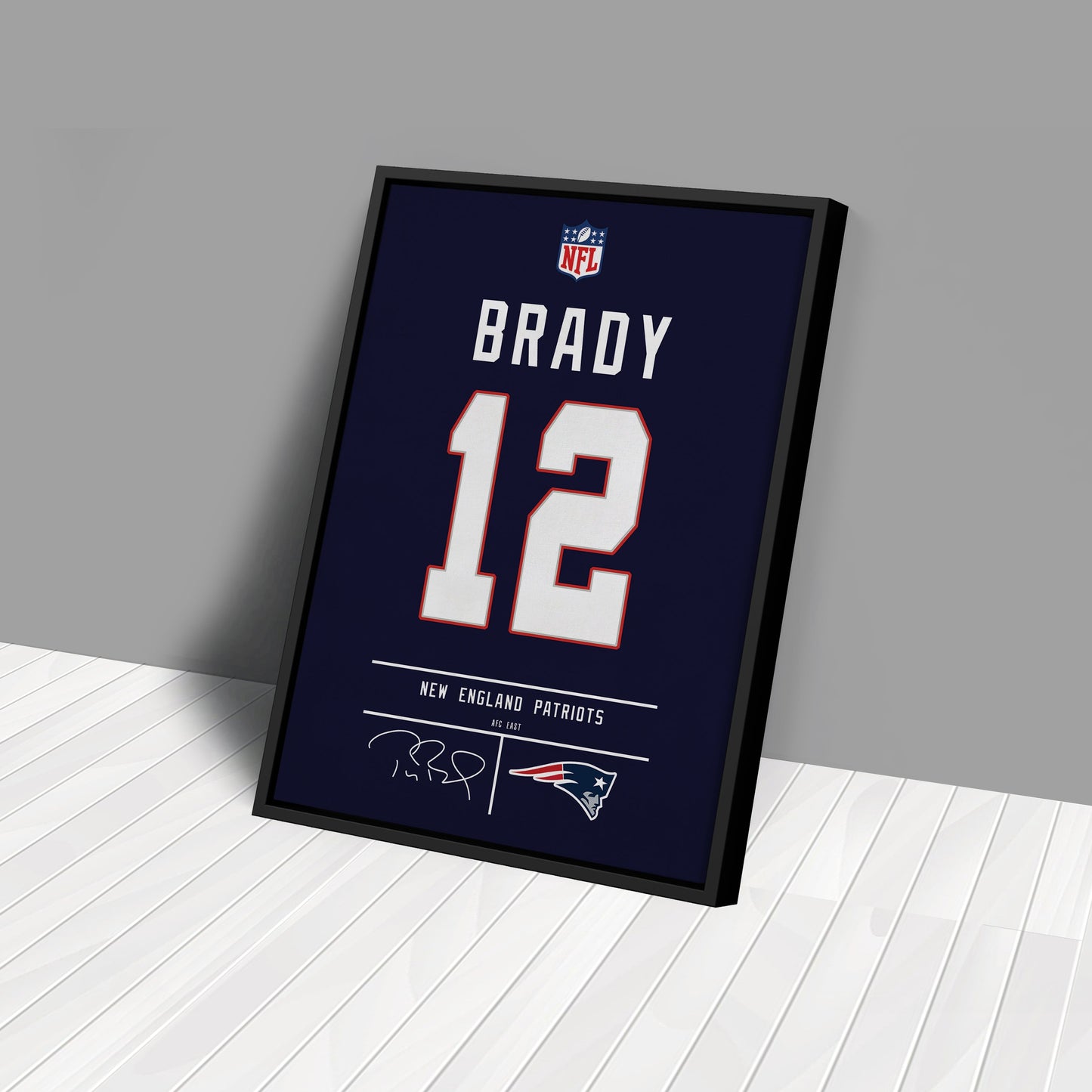 Tom Brady Patriots Jersey Canvas Print | Wall Art Decor