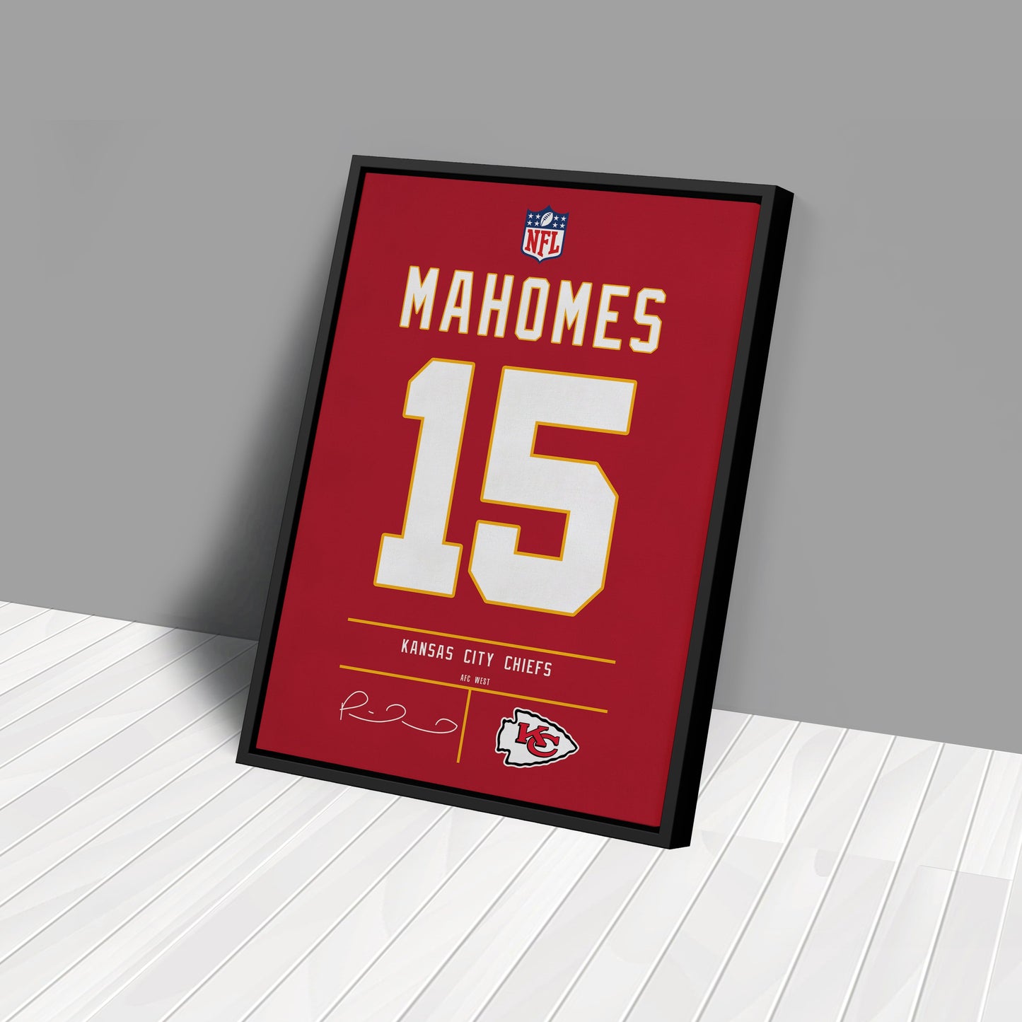 Patrick Mahomes Chiefs Jersey Canvas Print | Wall Art Decor