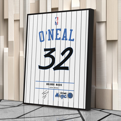 Shaquille O'Neal Magic Jersey Canvas Print | Wall Art Decor
