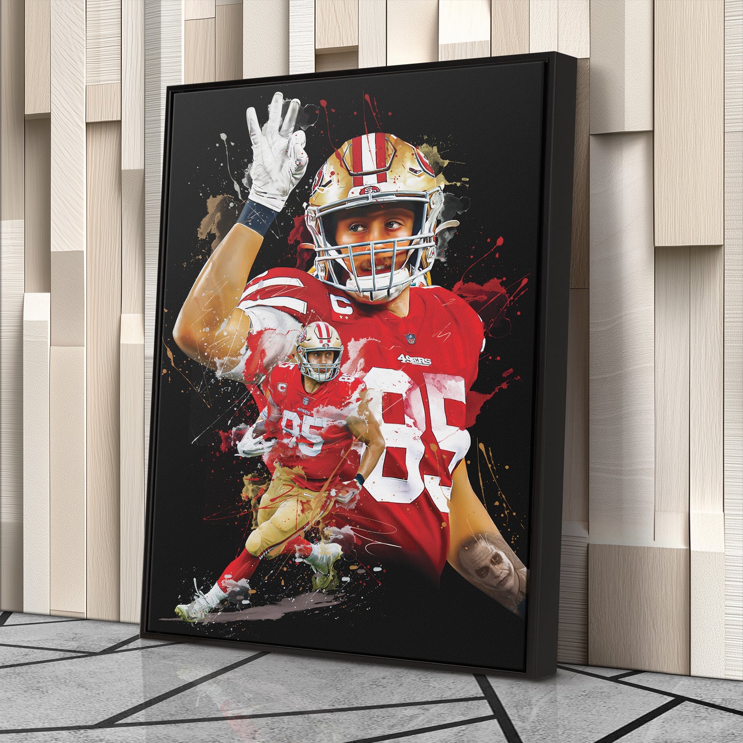 George Kittle 49ers Canvas Print | San Francisco Football Wall Art