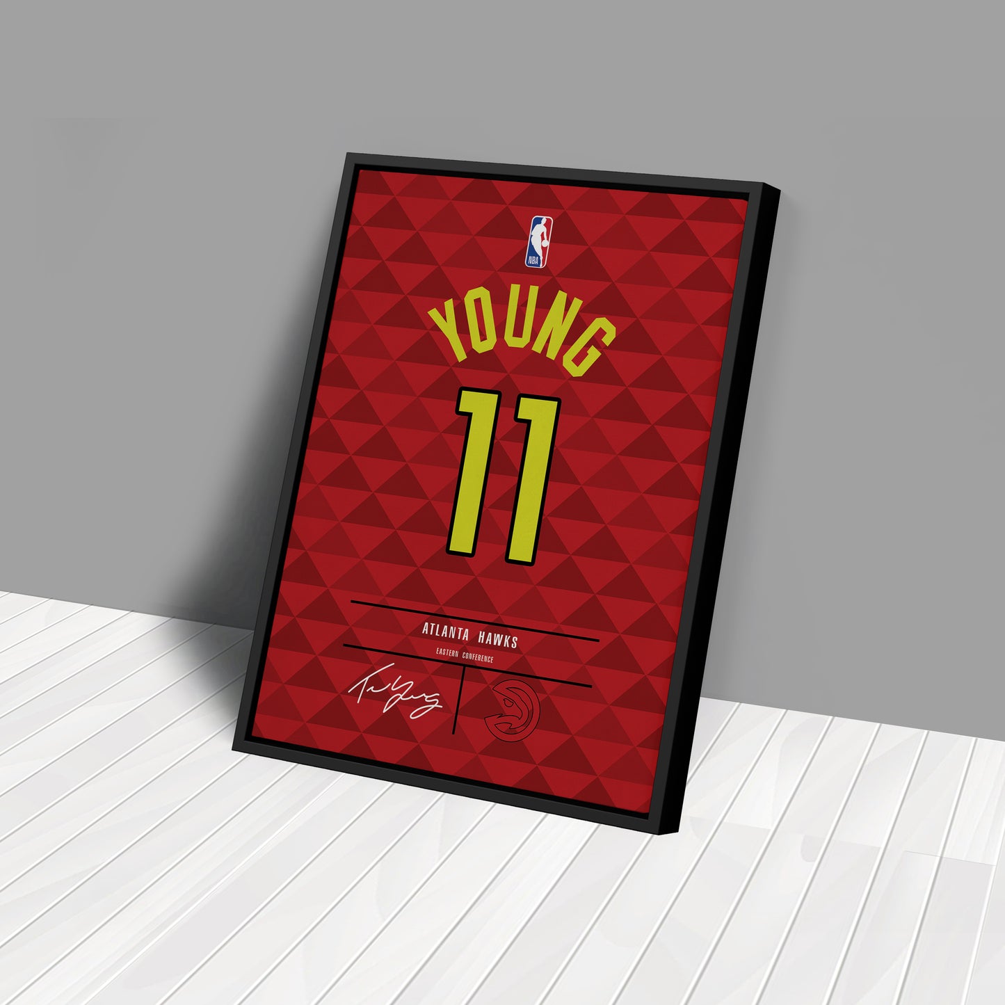 Trae Young Hawks Jersey Art