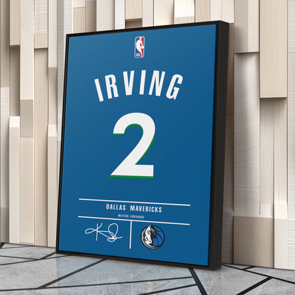 Kyrie Irving Mavericks Jersey Canvas Print | Wall Art Decor