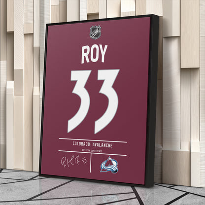 Patrick Roy Avalanche Jersey Canvas Print | Wall Art Decor