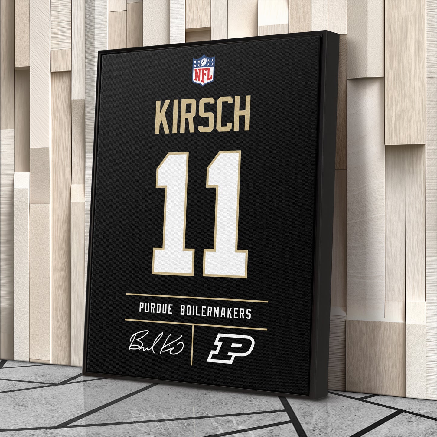 Brandon Kirsch Purdue Boilermakers Jersey Canvas Wall Art