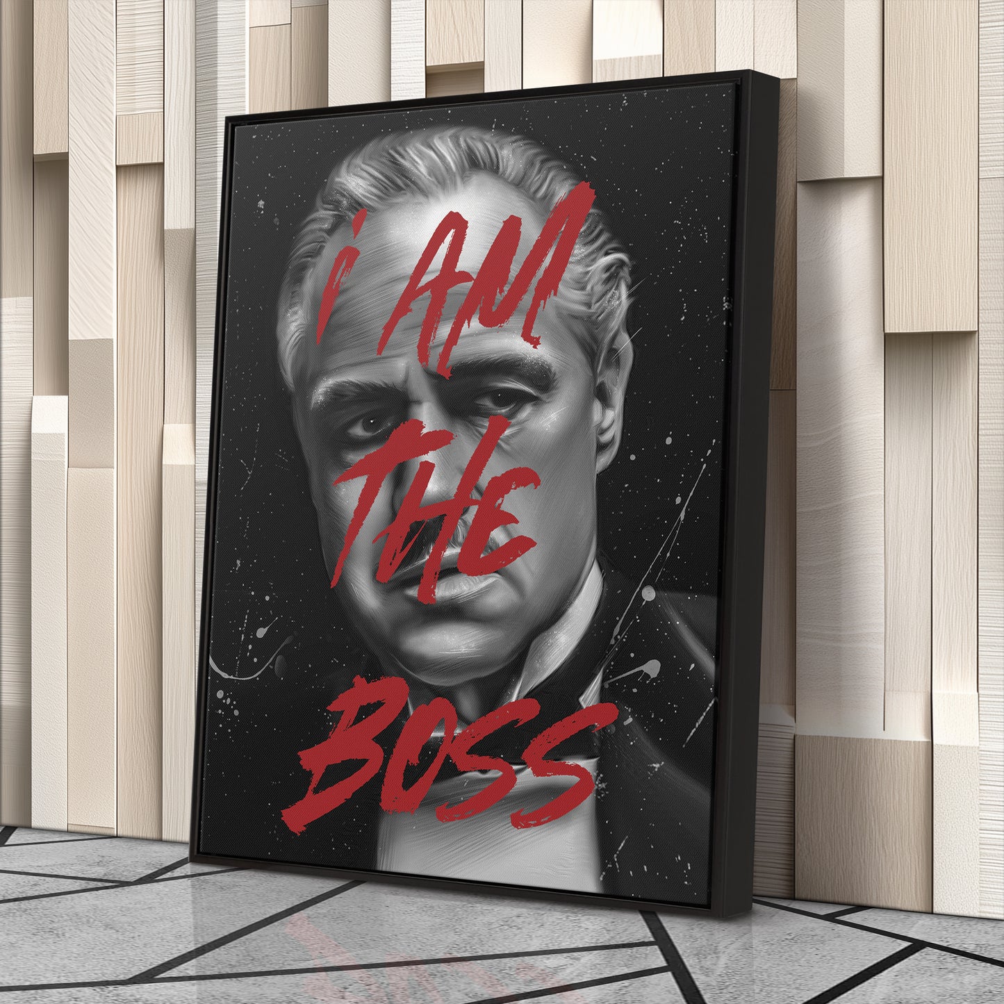 Vito Corleone 'I Am The Boss' Canvas Print | The Godfather Wall Art
