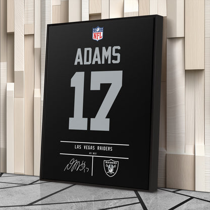Davante Adams Raiders Jersey Canvas Print | Wall Art Decor