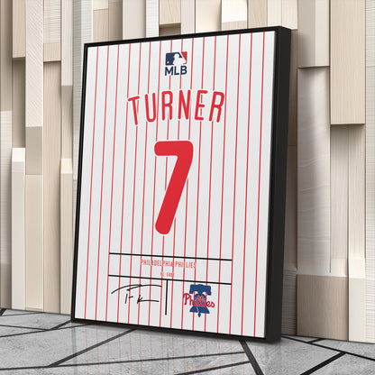 Trea Turner Phillies Jersey Canvas Print | Wall Art Decor