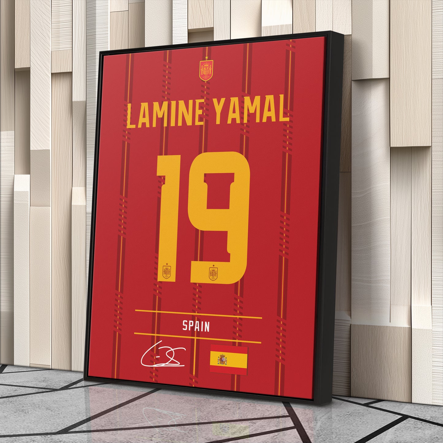 Lamine Yamal Spain Jersey Canvas Wall Art