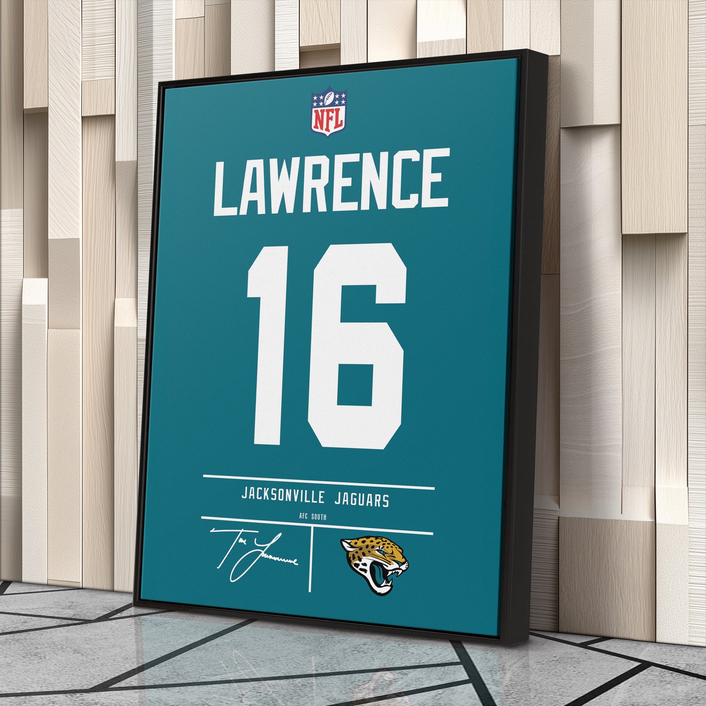 Trevor Lawrence Jaguars Jersey Canvas Print | Wall Art Decor