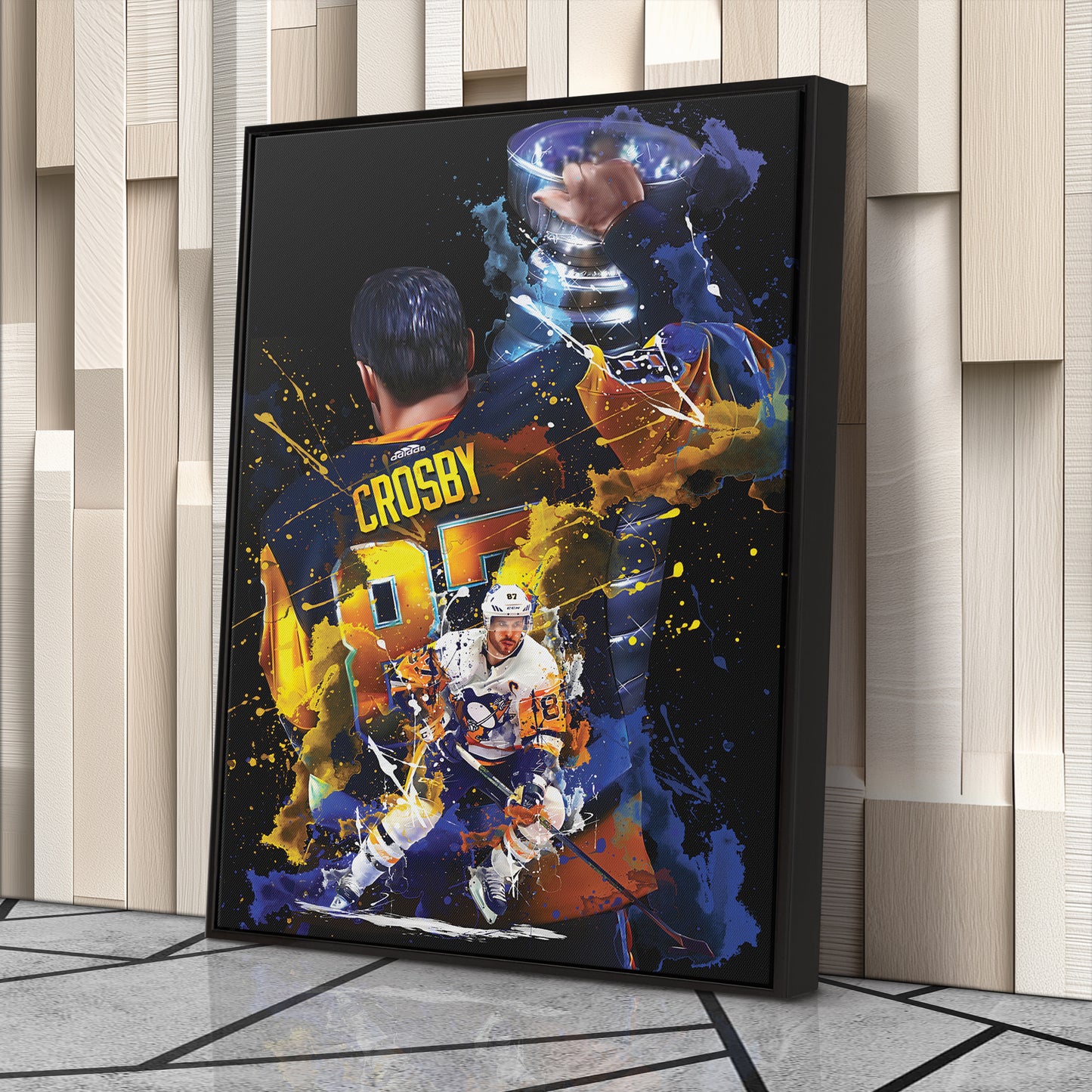 Sidney Crosby Pittsburgh Penguins Canvas Print | NHL Hockey Wall Art