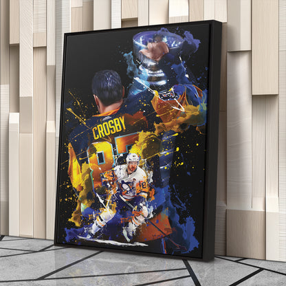 Sidney Crosby Pittsburgh Penguins Canvas Print | NHL Hockey Wall Art