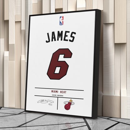 Lebron James Heat Jersey Canvas Print | Wall Art Decor