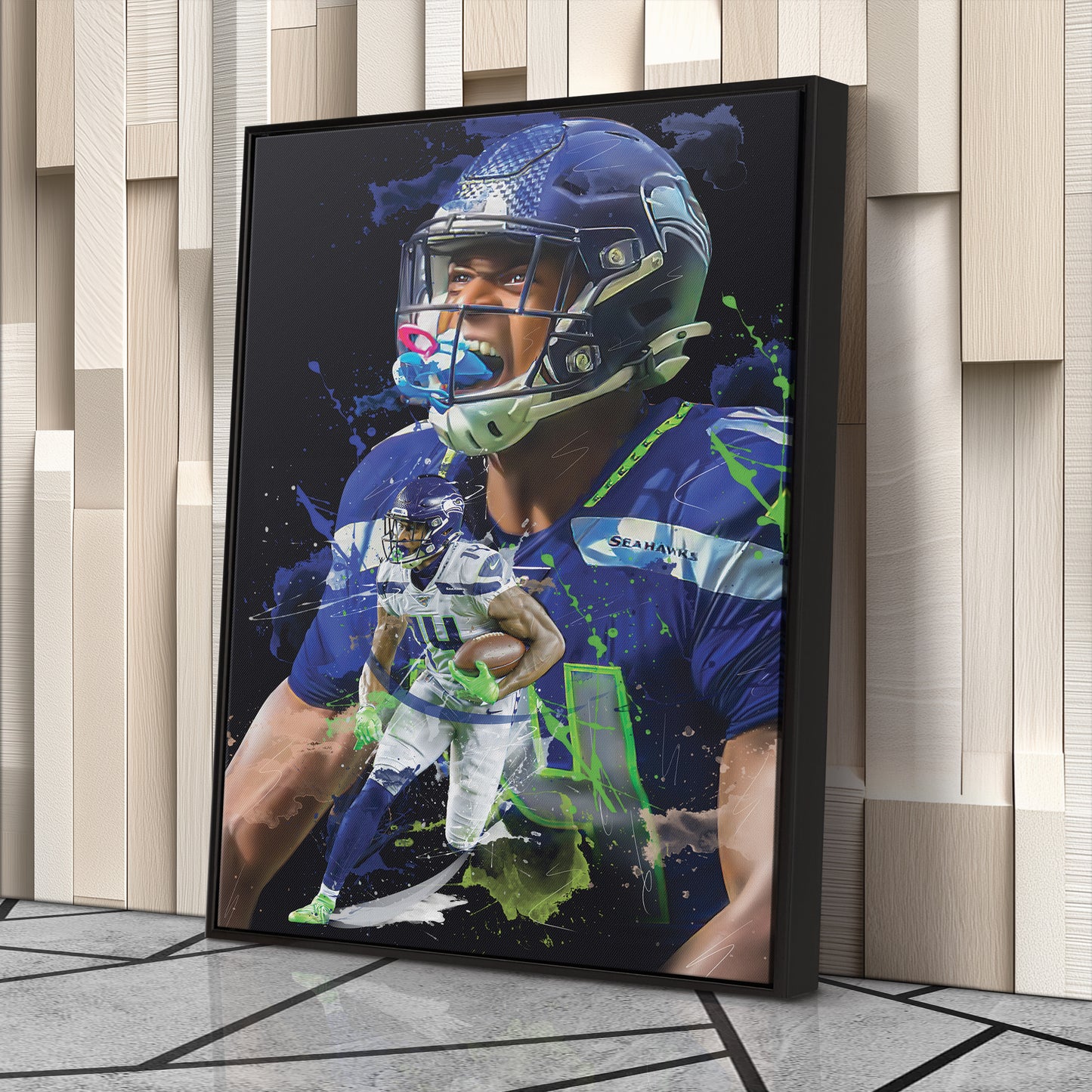 DK Metcalf Seahawks Canvas Print | Seattle Football Wall Art