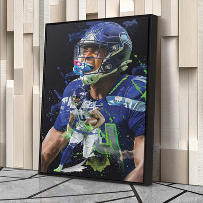DK Metcalf Seahawks Canvas Print | Seattle Football Wall Art
