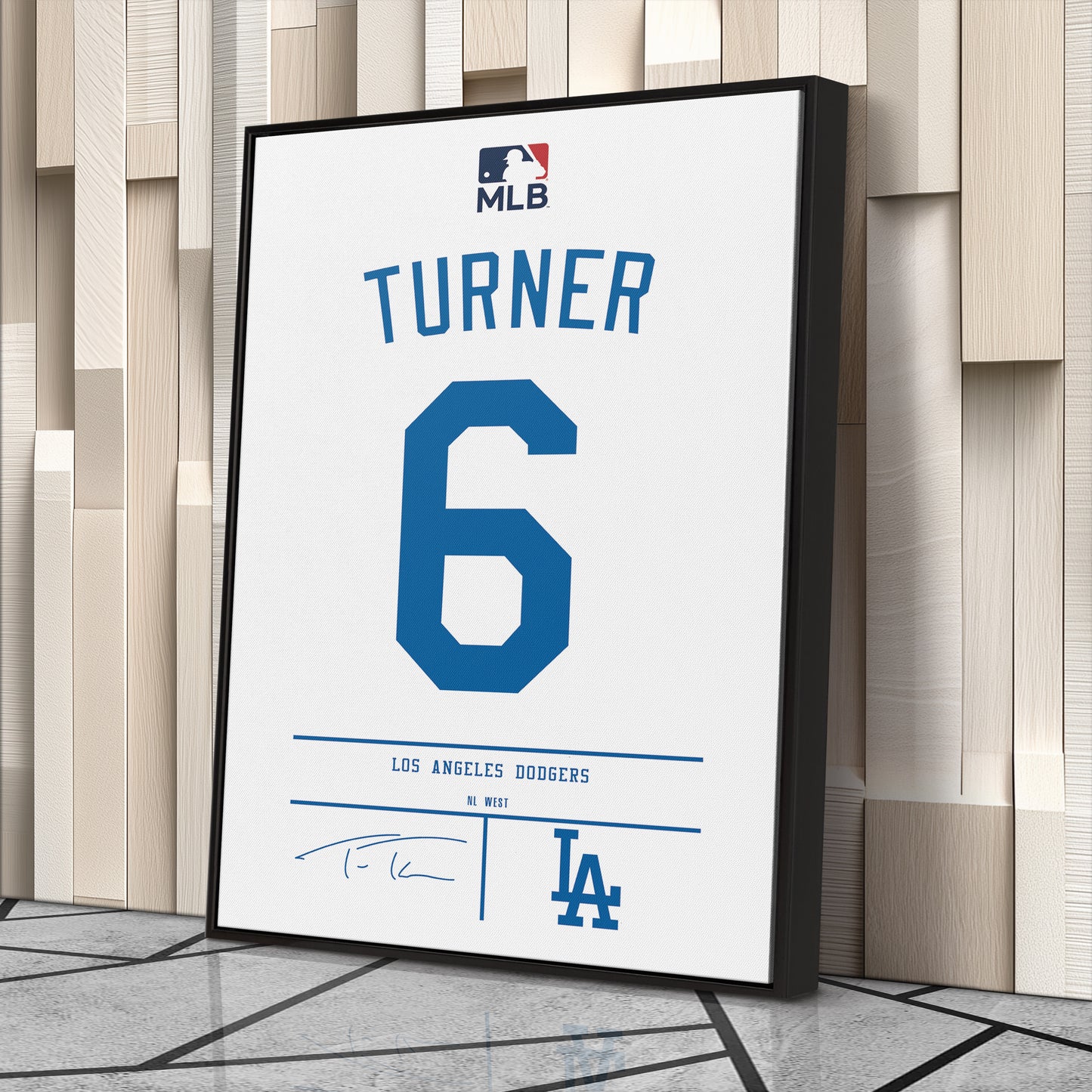 Trea Turner Dodgers Jersey Canvas Print | Wall Art Decor