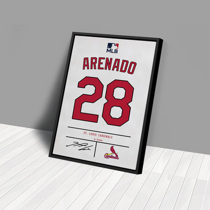 Nolan Arenado Cardinals Jersey Canvas Print | Wall Art Decor