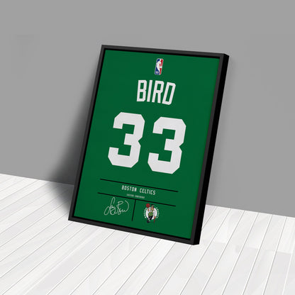 Larry Bird Celtics Jersey Canvas Print | Wall Art Decor