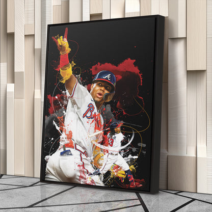 Ronald Acuña Jr. Braves Canvas Print | Atlanta Baseball Wall Art