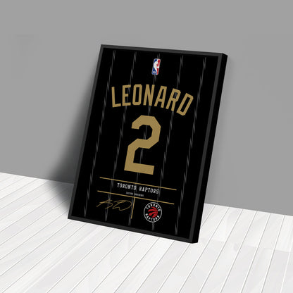 Kawhi Leonard Raptors Jersey Canvas Print | Wall Art Decor
