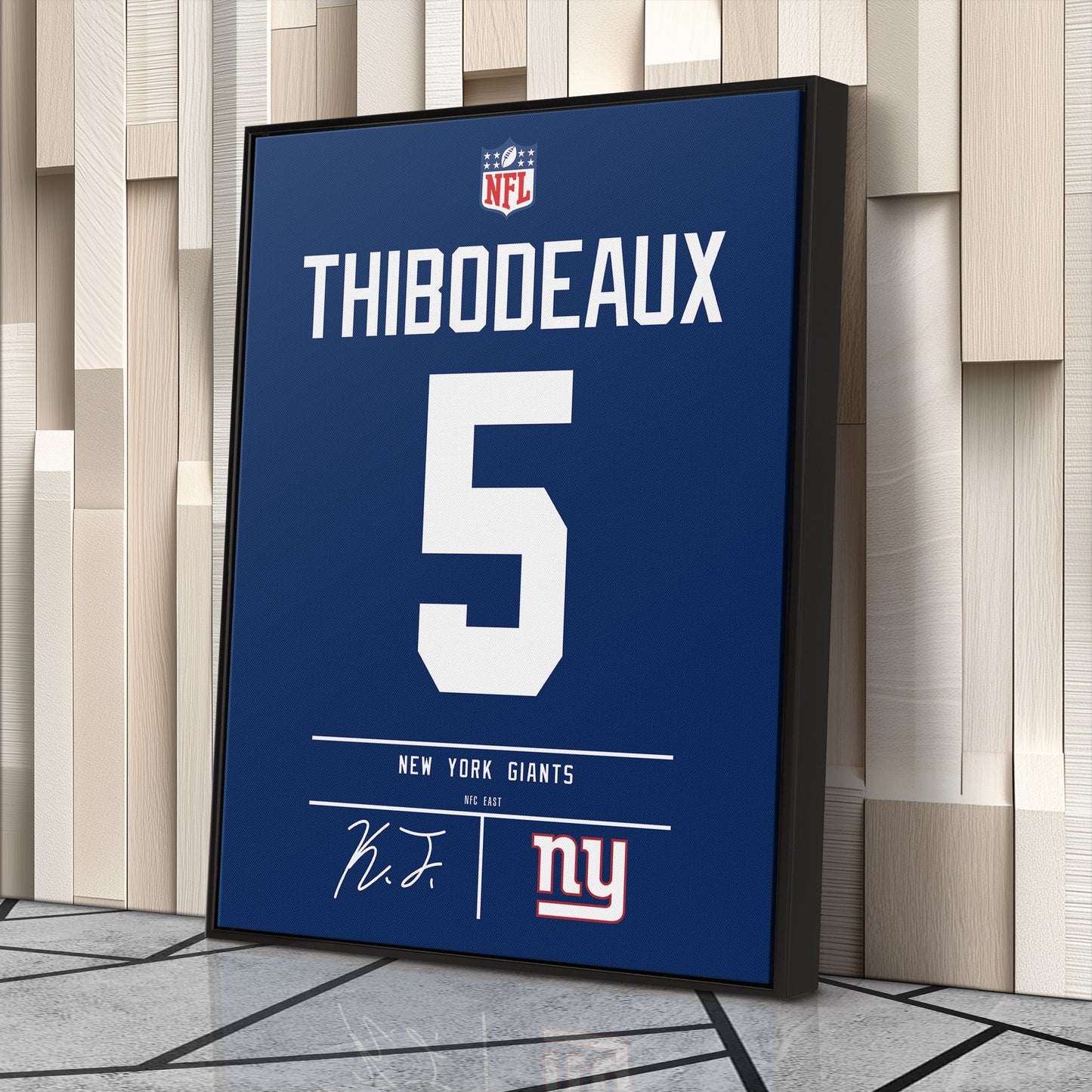 Kayvon Thibodeaux New York Giants Jersey Canvas Wall Art