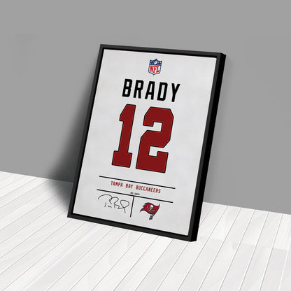 Tom Brady Buccaneers Jersey Canvas Print | Wall Art Decor