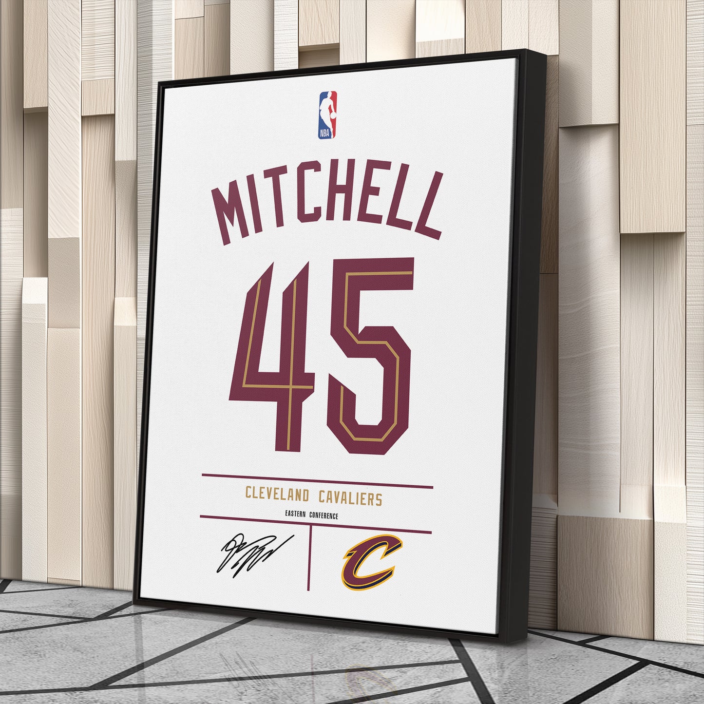 Donovan Mitchell Cavaliers Jersey Canvas Print | Wall Art Decor