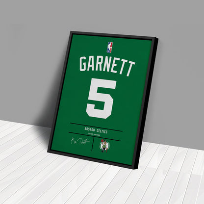 Kevin Garnett Celtics Jersey Canvas Print | Wall Art Decor