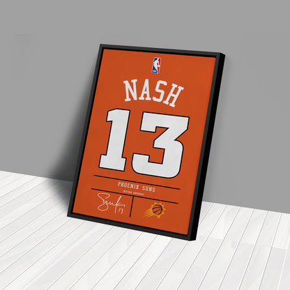 Steve Nash Suns Jersey Canvas Print | Wall Art Decor
