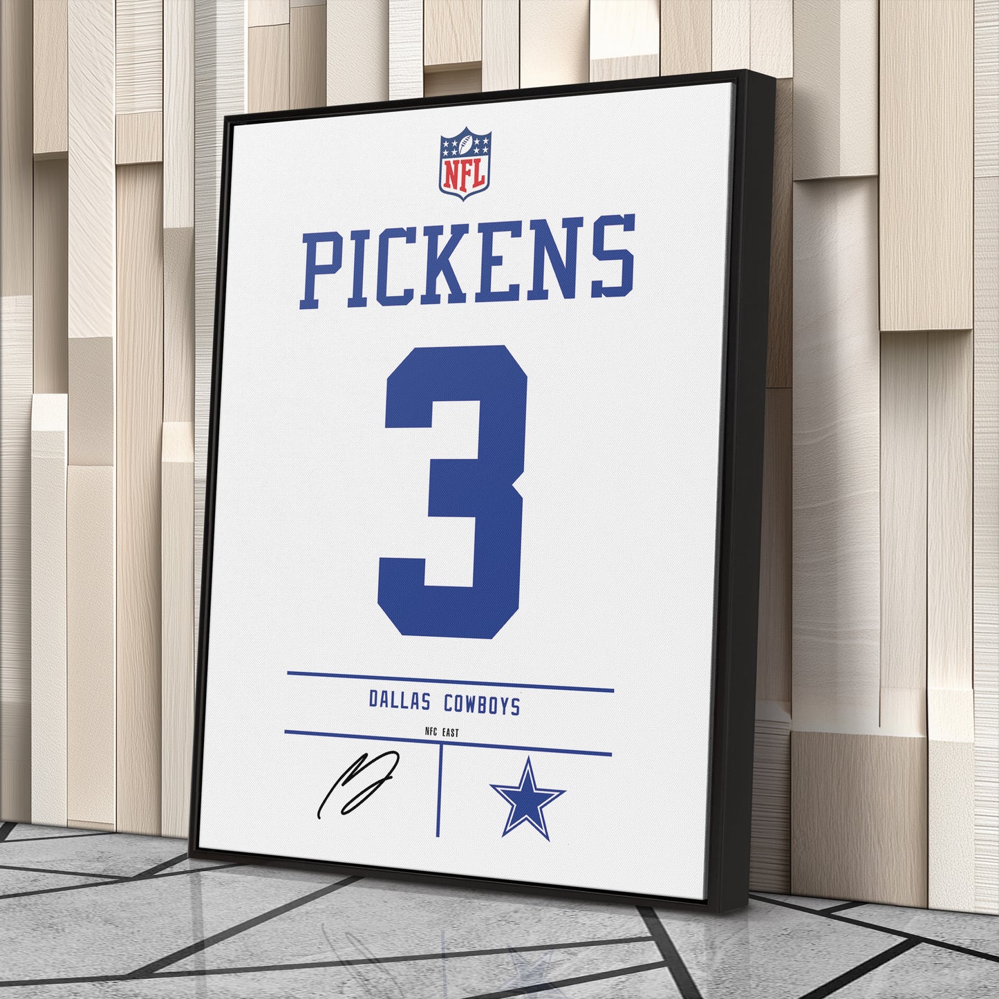 George Pickens Dallas Cowboys Jersey Canvas Wall Art