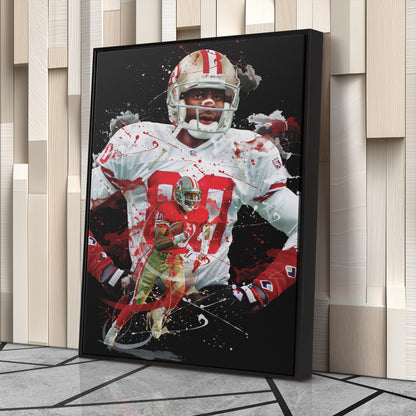 Jerry Rice 49ers Canvas Print | San Francisco Football Wall Art
